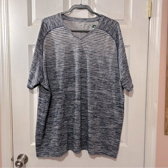 01. ALGO XXL Blue Eric Jacquard Training Vee Shirt Performance Stitch Fix - Picture 1 of 5